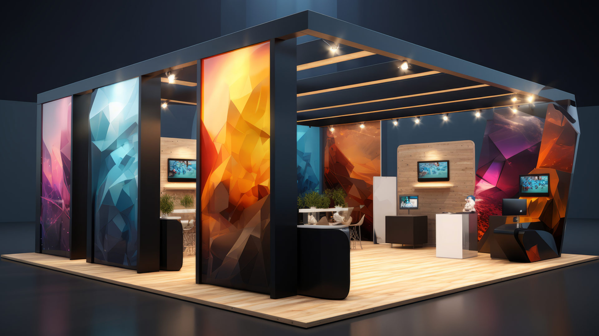 Contemporary exhibition stall designed by SPACEXPO